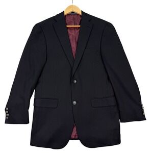 NEW Hart Schaffner Marx HSM 1887 Mens 38R Black Wool Blend Blazer Sport Coat